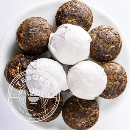 Pu Erh Green Mini Tuo Cha Sheng 9g – Ceai crud fermentat