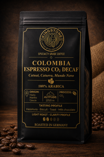 Espresso Colombia Decaf CO₂ – Cafea Decofeinizată Naturală | Kingstone