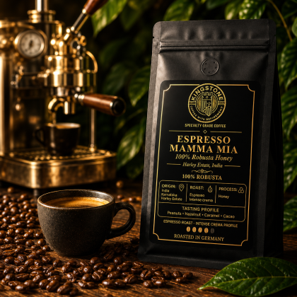 punga espresso mamma mia 100 robusta honey harley estate langa espressor