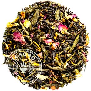 Scheherazade Nights – Ceai Premium Negru și Verde cu Flori și Arome Orientale (Seherezada, Sheherzade)