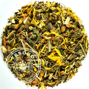 Ceai herbal Morning Kiss – Sarutul Diminetii - Infuzie Herbală Energizantă | Ceai Natural cu Mate, Guarana si Kombucha