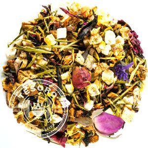 Serenata Napoletana – Ceai Herbal Fructat cu Măr Copt, Papaya și Trandafir Persan | Fără Teină, Ideal pentru Relaxare