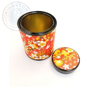  HANAYO JAPAN – Cutie Metalică cu Pergament, pentru ceai, volum 80-100g