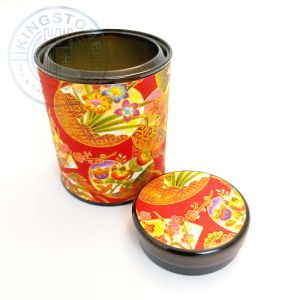  HANAYO JAPAN – Cutie Metalică cu Pergament, pentru ceai, volum 80-100g