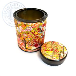 HANAYO JAPAN – Cutie Metalică cu Pergament, pentru ceai, volum 80-100g