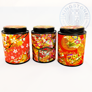  HANAYO JAPAN – Cutie Metalică cu Pergament, pentru ceai, volum 80-100g