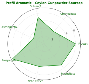 Ceylon Gunpowder Soursop – Ceai Verde Premium cu Aromă Exotică