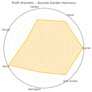Acerola Garden Harmony | Armonie în Livada cu Acerola - Ceai Fructat Fără Teină, cu Frunze, Flori și Acerola