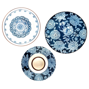Gaiwan AHRI – Porțelan Floral Albastru 120 ml