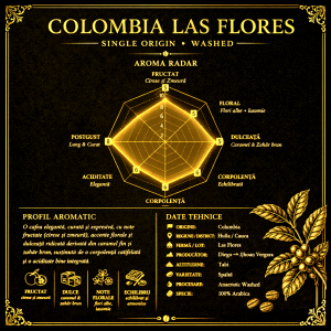 grafic aroma Colombia Las Flores, Tabi Anaerobic Washed, Vergara Brothers