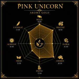grafic aroma Pink Unicorn Ceai de Fructe cu Zmeură și Ciocolată Albă