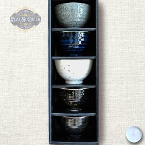 Goshiki Wan Set 5 Boluri Japoneze din Ceramică Artizanală ambalare