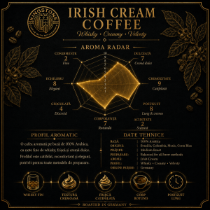 Irish Cream Coffee – Cafea Aromată Premium Irish Cream, 100% Arabica