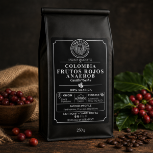 Columbia Frutos Rojos Anaerob, Cafea de specialitate cu fermentație anaerobă, aromată și fructată