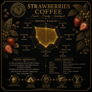 grafic aroma strawberries coffee cafea cu aroma de capsuni kingstone