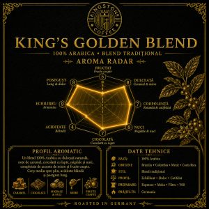 grafic aroma cafea kings golden blend