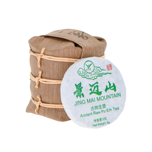 China Yunnan Pu-Erh Jing Mai Mountain Sheng – 7 mini Beeng Cha × 5 g ambalate individual si in grup