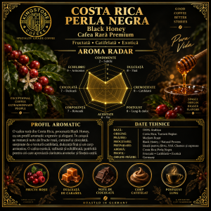 Costa Rica Perla Negra – Black Honey, Cafea Rară Premium